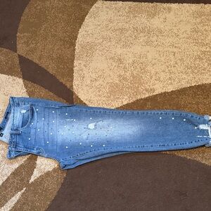 Judy Blue Women's Denim Jeans with Pearl Details